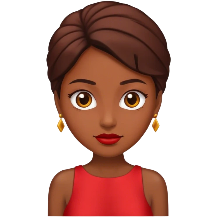 woman in red dress emoji