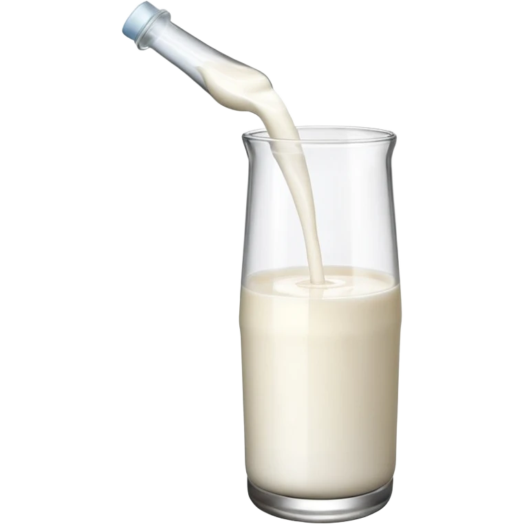 glass milk bottle pouring milk in a glass emoji