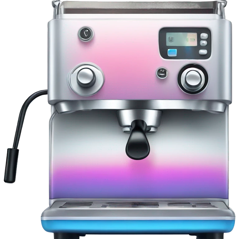 Pink and blue gradient hue espresso machine emoji