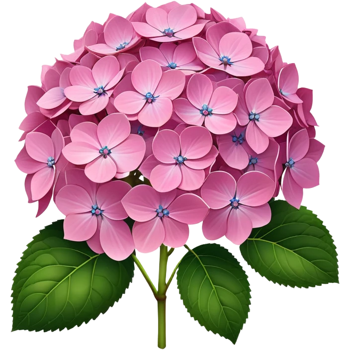 ultra realistic pink hydrangea no leaf emoji