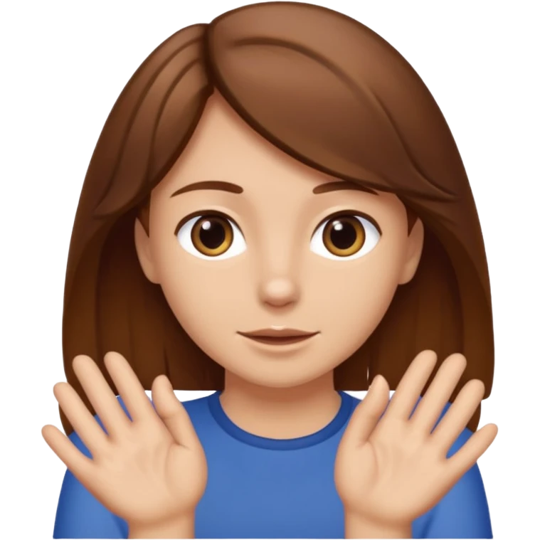 A person pawing with their hands like a dog emoji