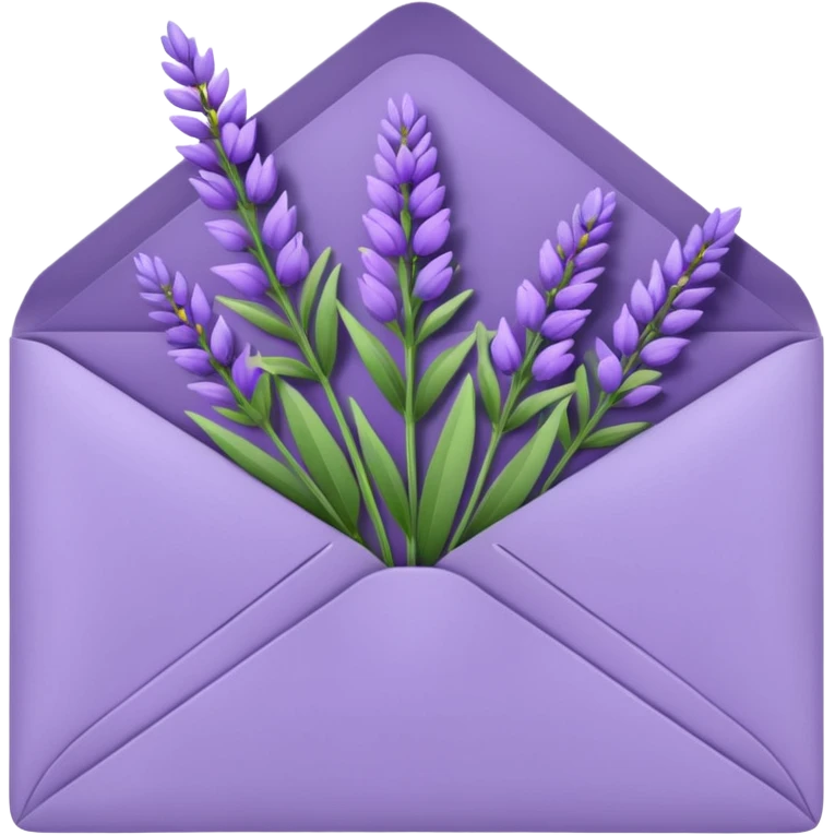 Lavender envelope with flowers inside  emoji