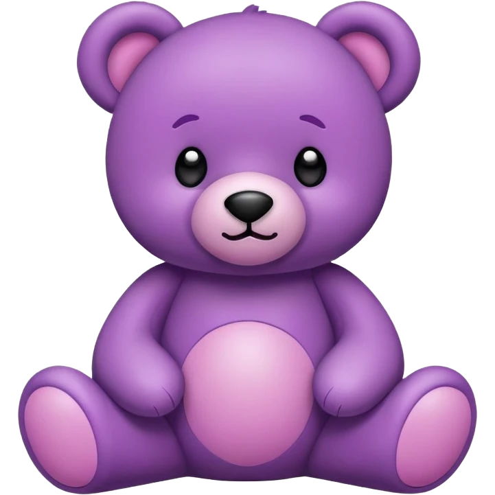 Pink and purple teddy bear emoji