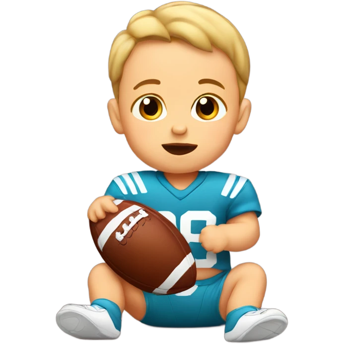Baby watching football emoji