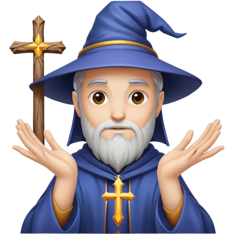 wizard making a cross with hands emoji