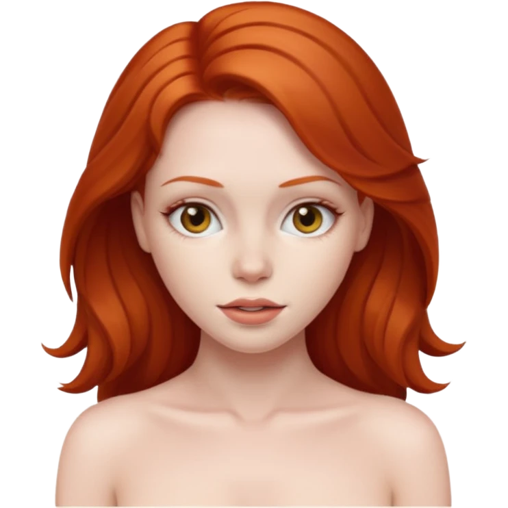 Nude  redhead woman emoji