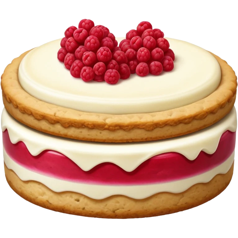 Raspberry cheesecake cookie emoji