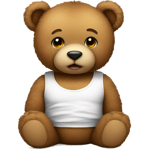 teddy bear with a tank top emoji