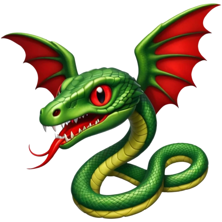 Evil alien snake with wings emoji