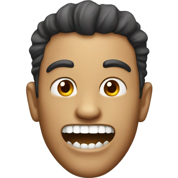 Man with dragon teeth emoji