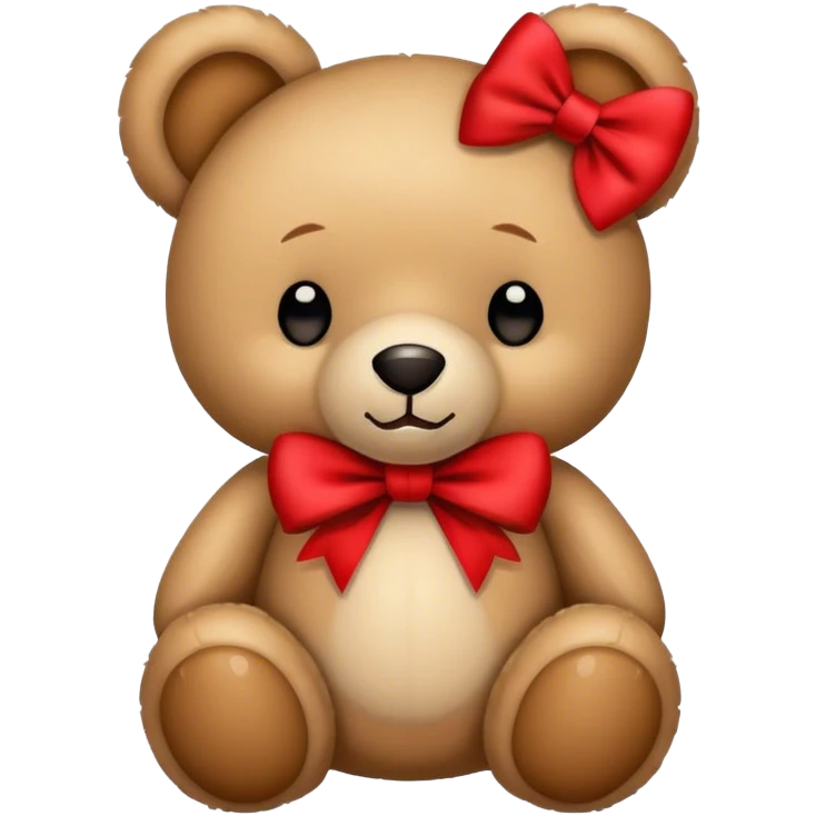 Teddy bear with a bow  emoji