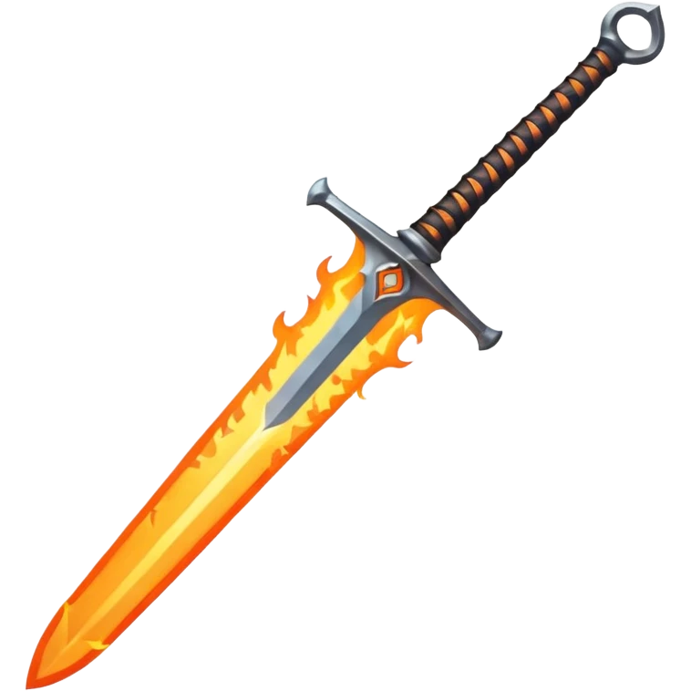 sword of flames striking down emoji