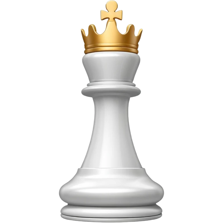 white plastic chess pieces, queen emoji