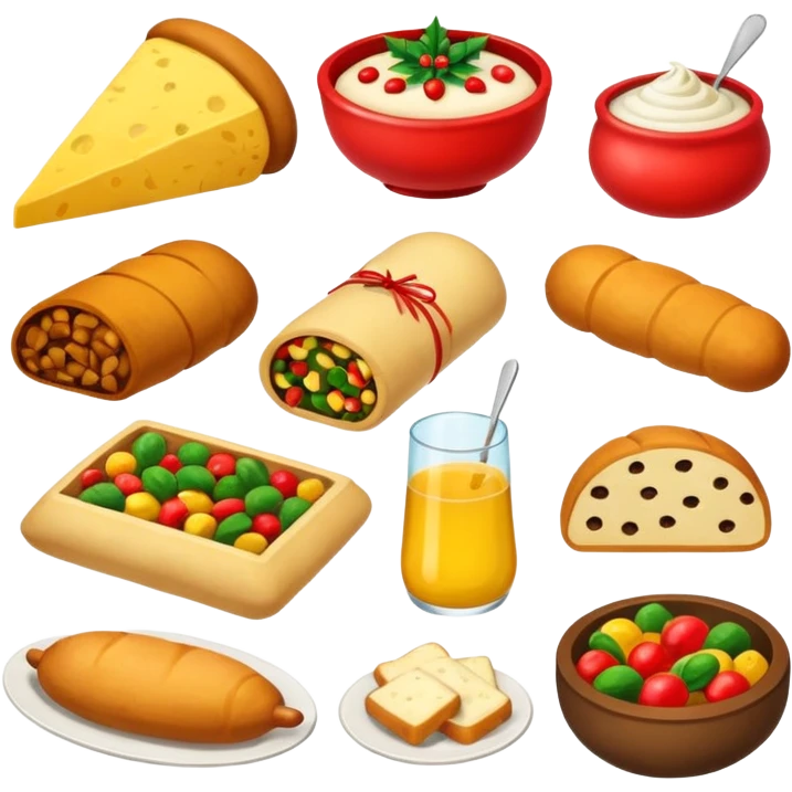 romanian christmas food types emoji