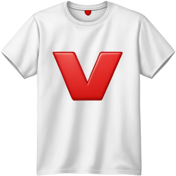 white t-shirt with large red W on the chest emoji