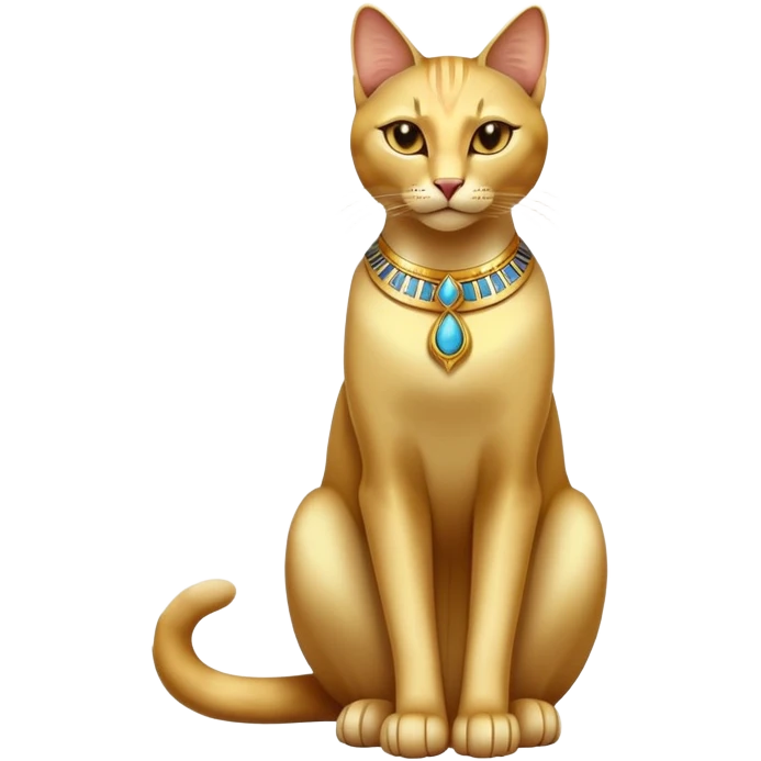 Egyptian cat sitting full body emoji