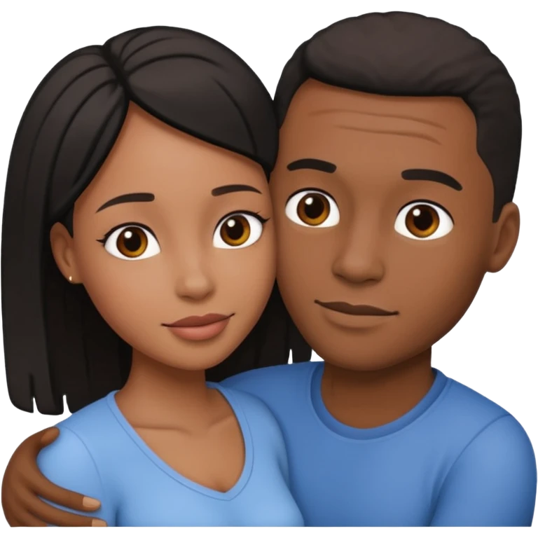 intimate moment between black lovers emoji