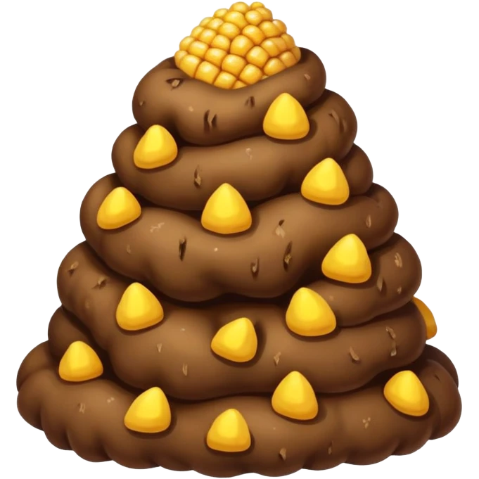 poop with corn emoji