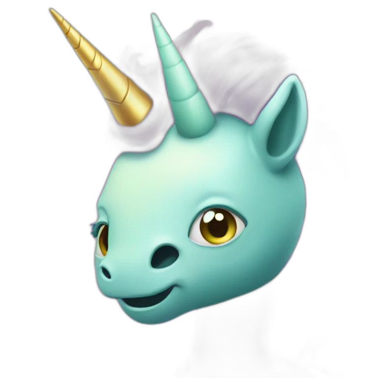 alien with unicorn emoji