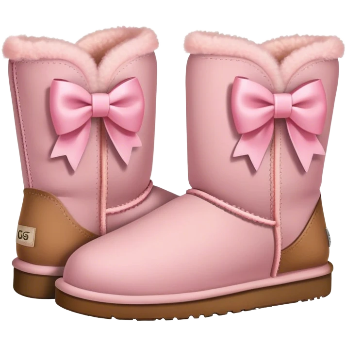 Uggs with baby pink bows emoji