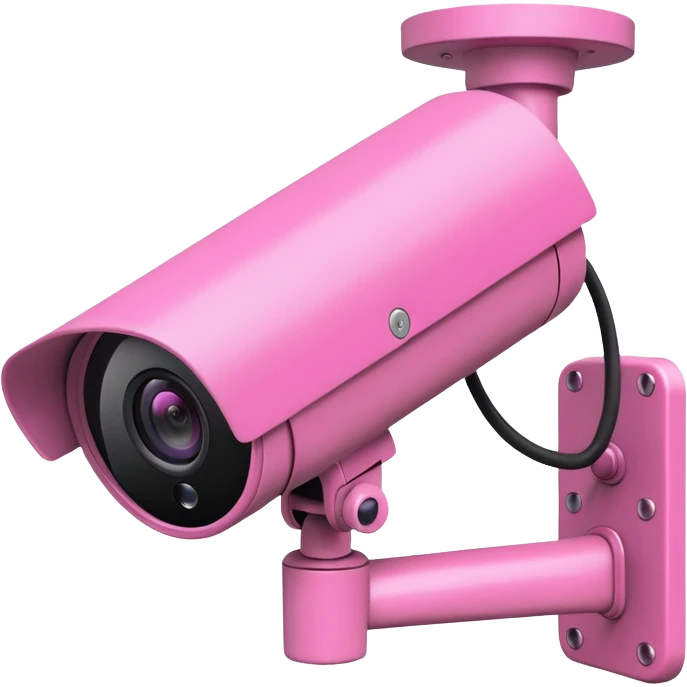 Security Camera pink with graffity emoji