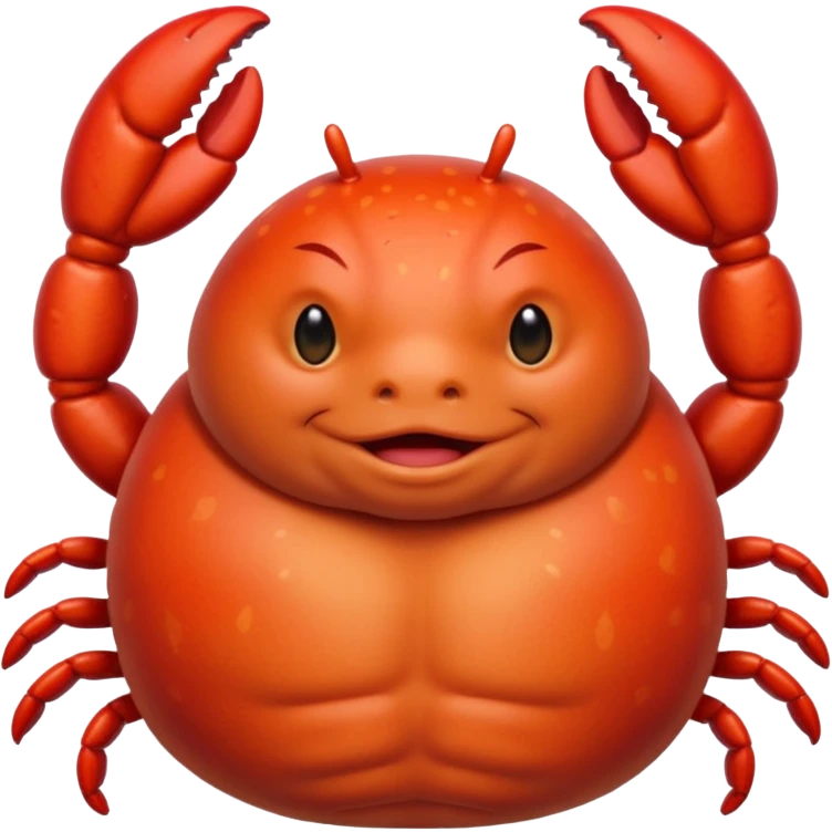 fat British person on holiday with a bright red sunburn all over his body, like a lobster or tomato emoji