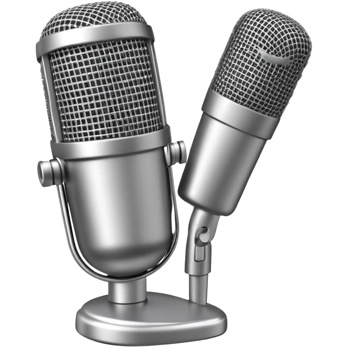 generate realistic detailed microphone in 3d style emoji