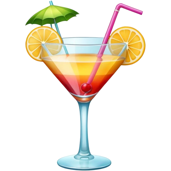 a glass of summer cocktail emoji