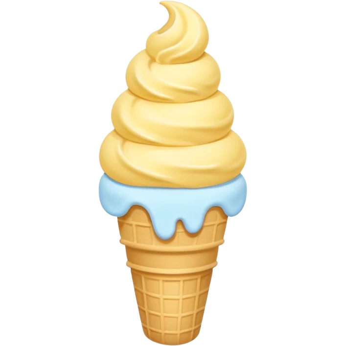 Ice cream emoji, pastel blue & yellow palette
Flat vector, minimal, cute emoji style emoji