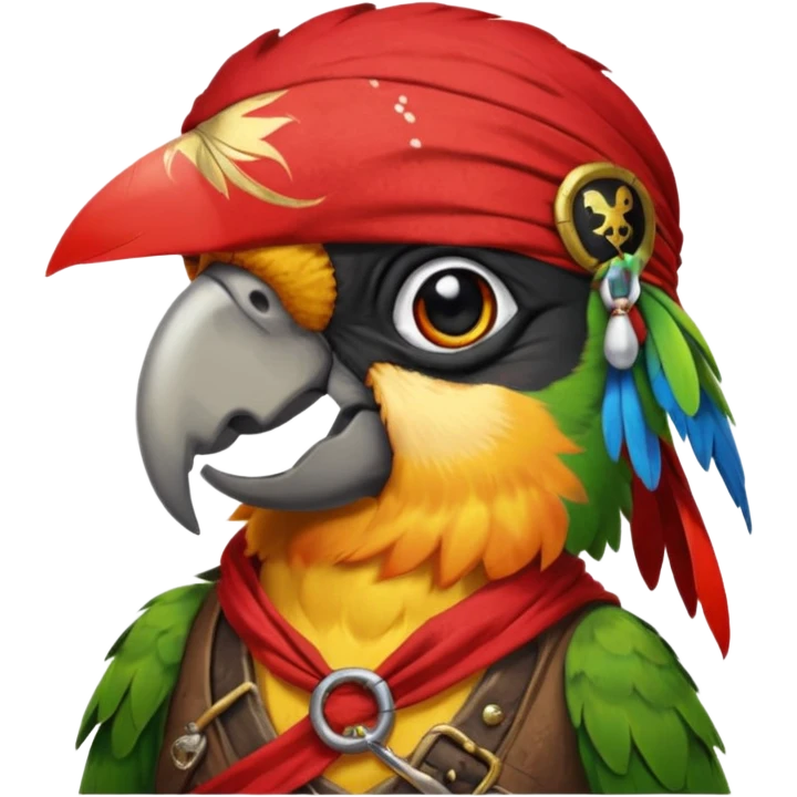 pirate and parrot emoji