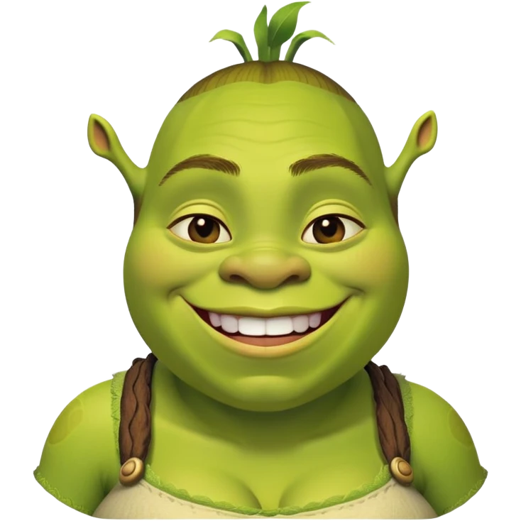 A pregnant shrek emoji
