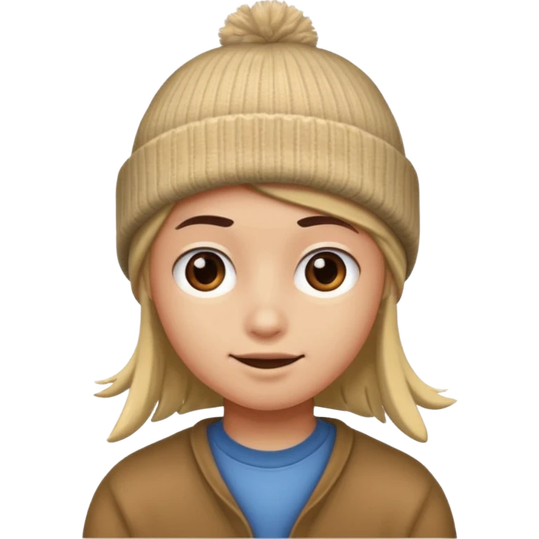 Shit with a beanie and a face emoji