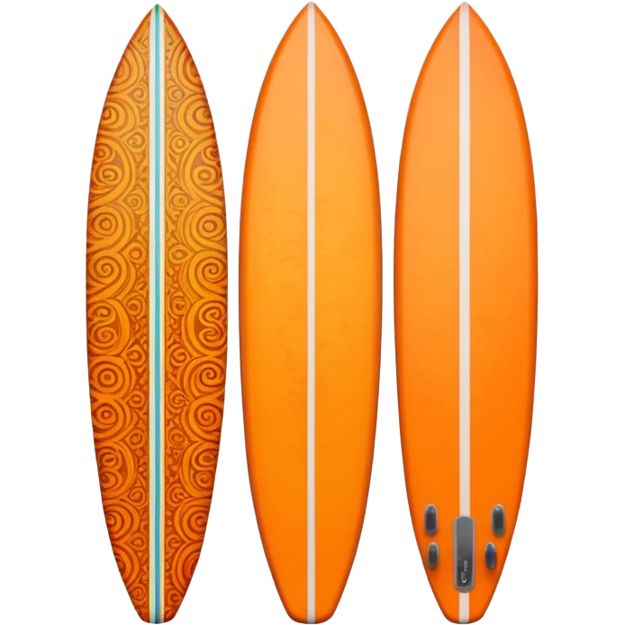 orange pattern surfboard emoji