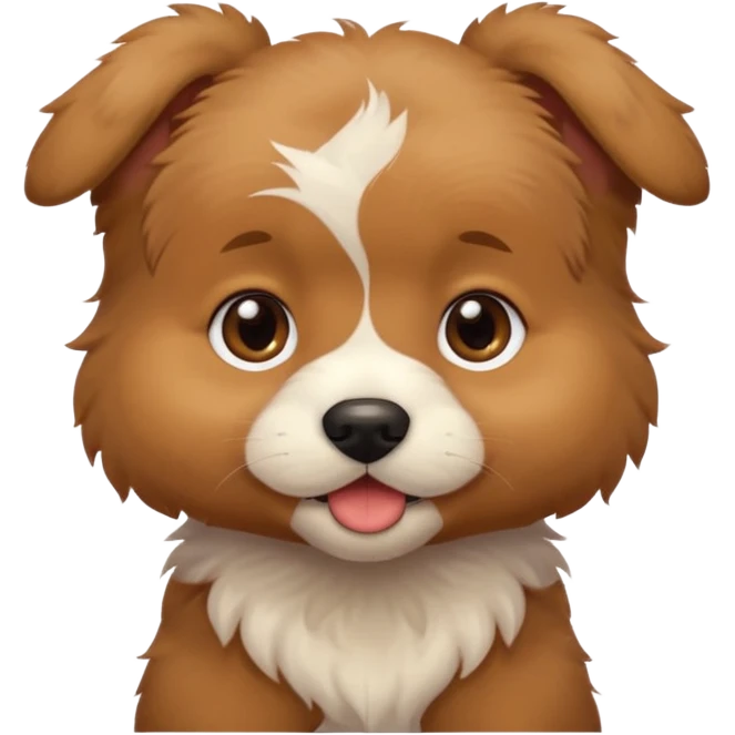 Puppy with mens emoji