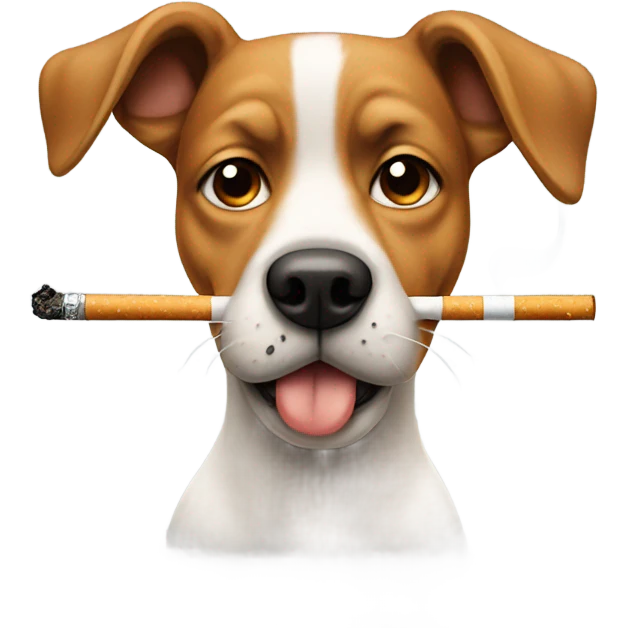 Dog smoking emoji