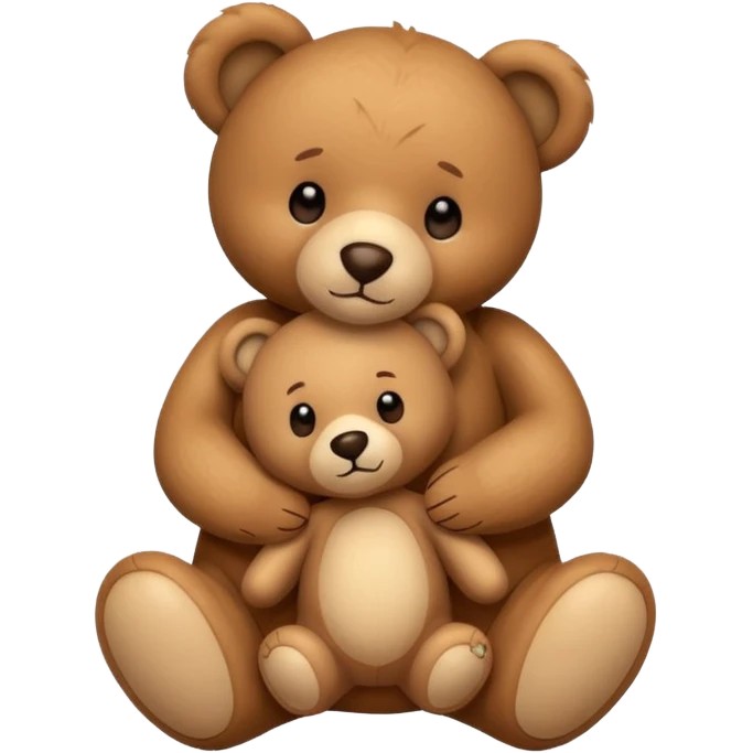 Teddy hugging another teddy emoji