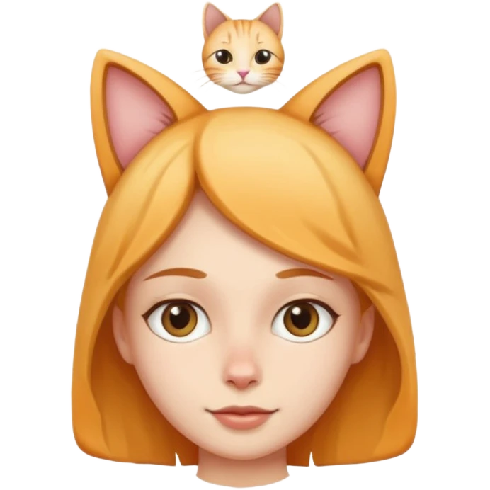 Cat wearing me  emoji