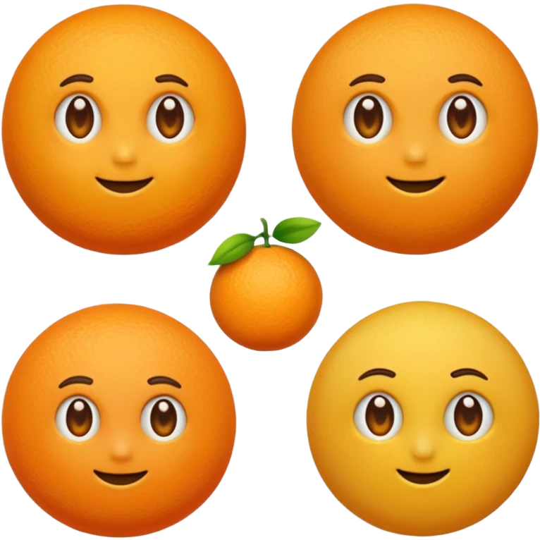 orange and yellow liky emoji