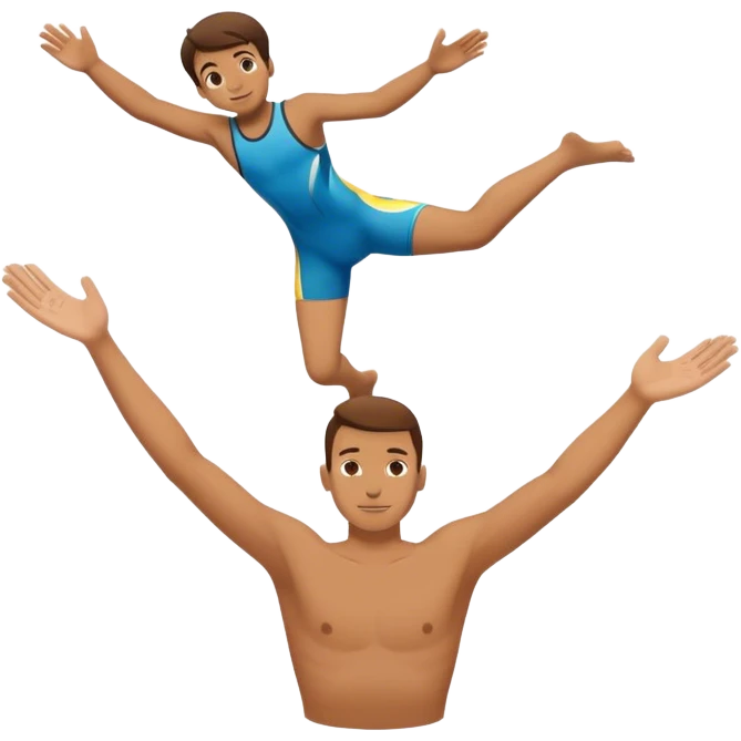 high diving another persons hand
 emoji