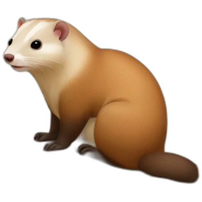 ferret sitting on capybara emoji