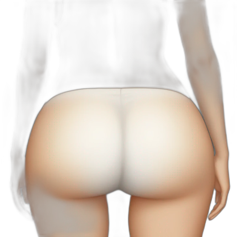 white woman butt emoji