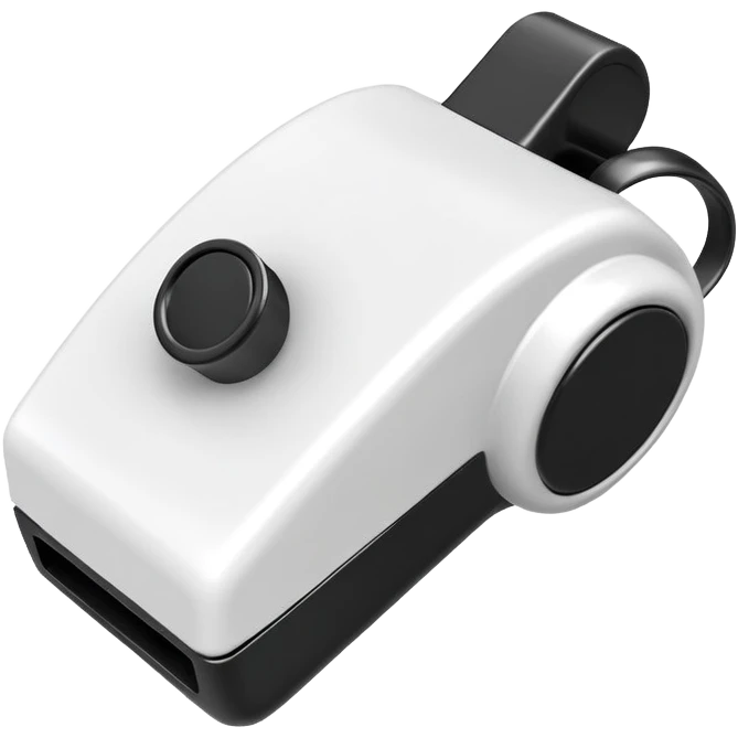 A referee whistle emoji