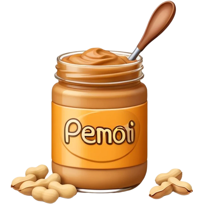 peanut butter with peanut emoji