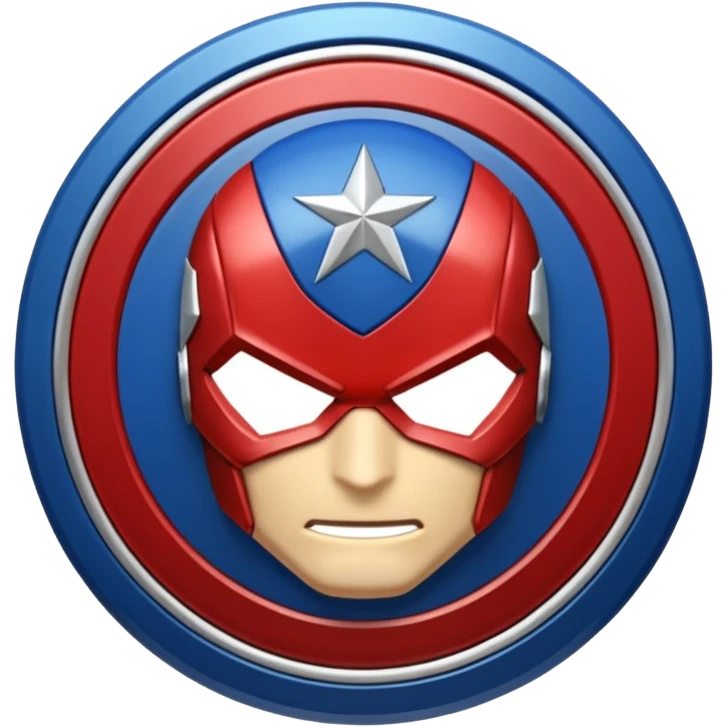 hazme un emojis del escudo del capitán América emoji