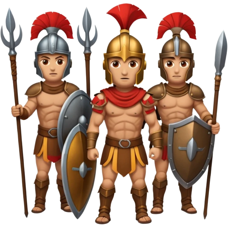 group of ancient trojan warriors emoji