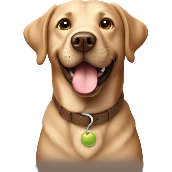 Happy brown Labrador  emoji