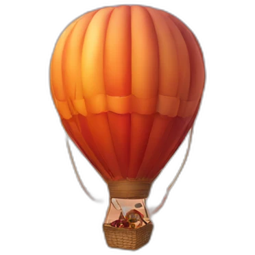 hot air balloon desert emoji