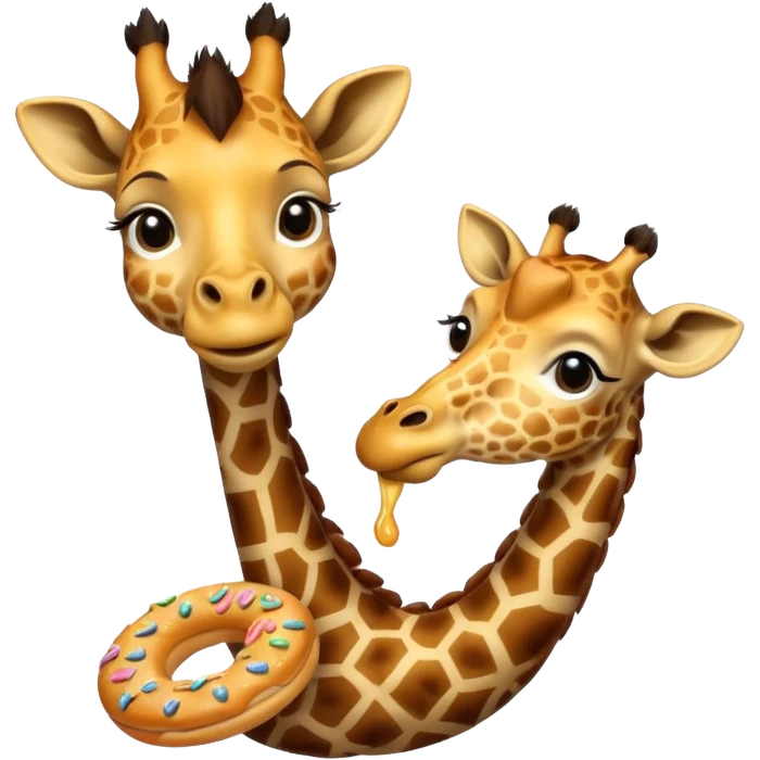giraffe holding bagel emoji