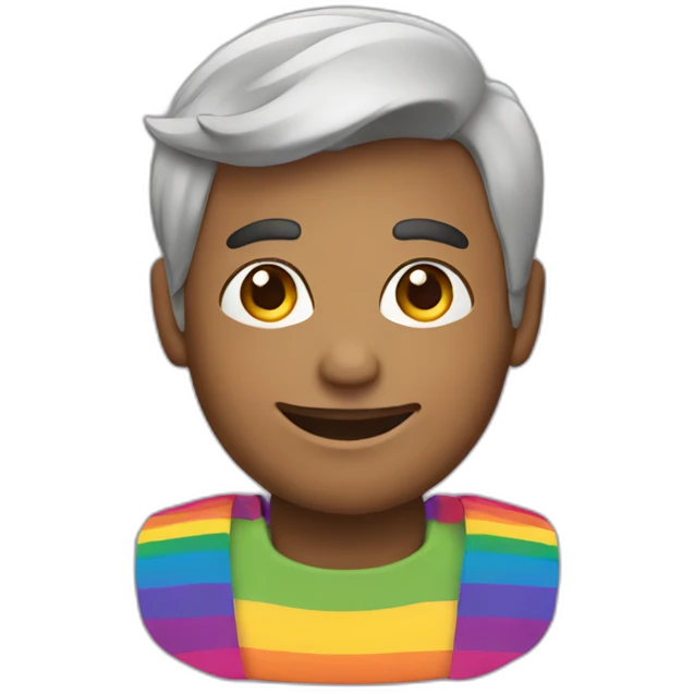 Gay pride guy emoji