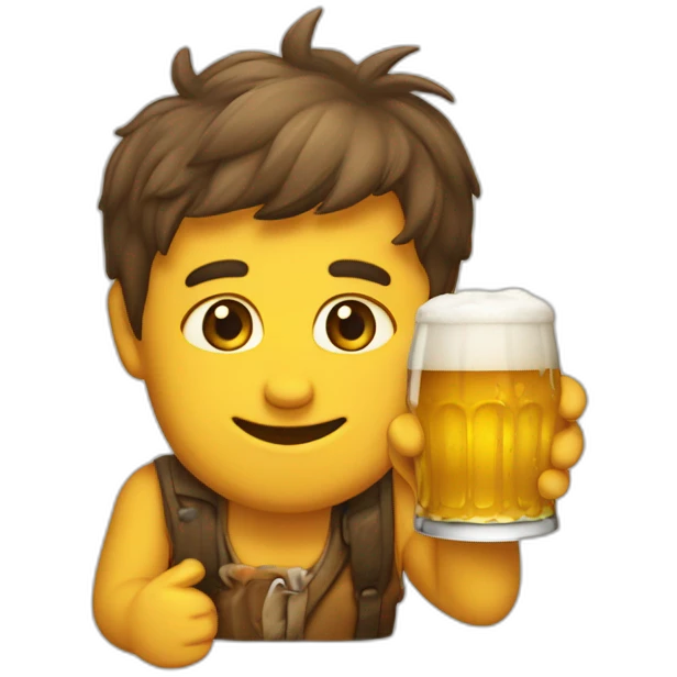 Chat qui boi une bière  emoji